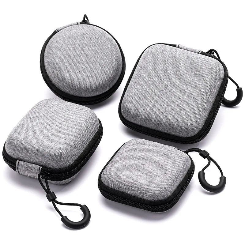 Hard Shell Storage Bag for Earphones and / or its Accessories - Memory Cards USB Cables
