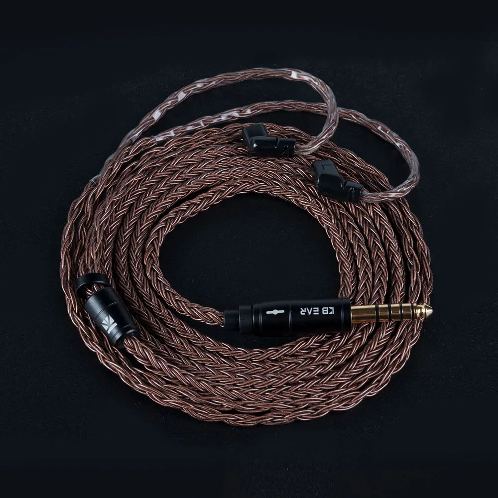 KBEAR 16 Core Pure Copper Earphone Cable 2PIN/MMCX/QDC Earbuds For KZ EDX ZSN PRO BLON BL-03 KBEAR KS1 Headphone