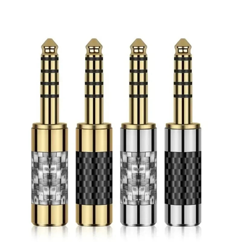 Jack 4.4mm Connector Balanced Interface Speaker Terminal Copper Male Plug Audio Conector DIY Headphones Cable Gold Rhodium