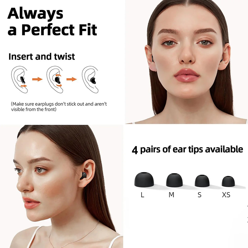 Noise Reduction Super Soft Reusable Hearing Protection Ear Plugs for Concerts Travel Work Sleeping
