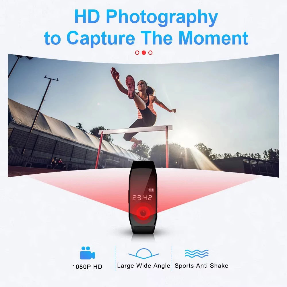 Camera Watch Audio Video Recording, wristband