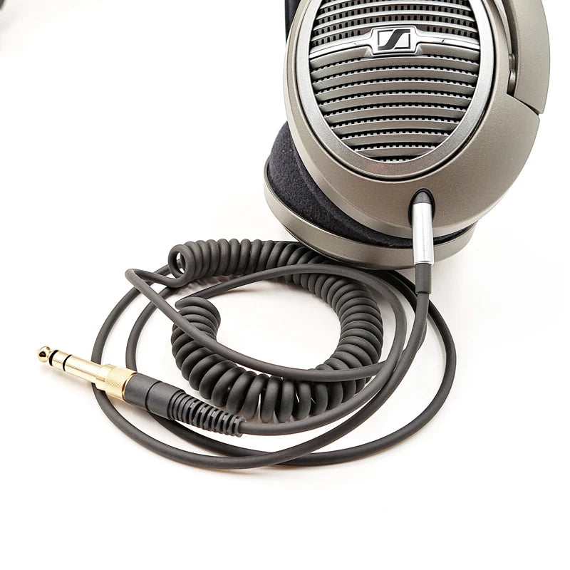 For Sennheiser Audio Technica HD598 HD2.30 HD560S HD599 HD400PRO M40X M50X 6.5mm Large Plug to 2.5mm Spring Headphone Cable