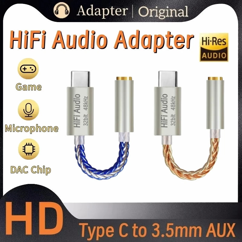 HiFI Audio 32bit 384kHz USB C dongle DAC