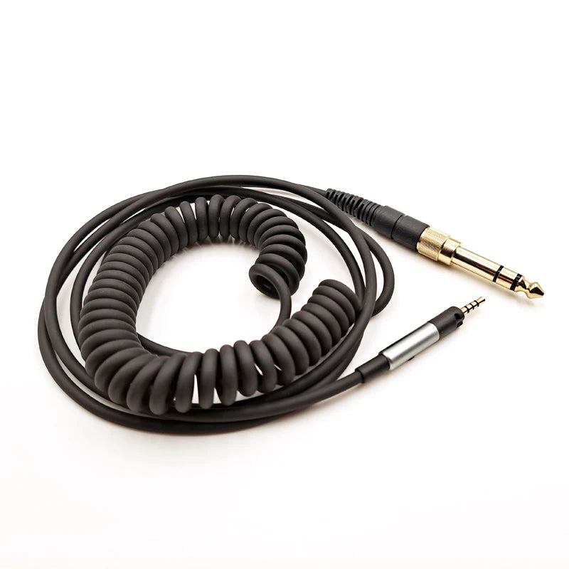 For Sennheiser Audio Technica HD598 HD2.30 HD560S HD599 HD400PRO M40X M50X 6.5mm Large Plug to 2.5mm Spring Headphone Cable