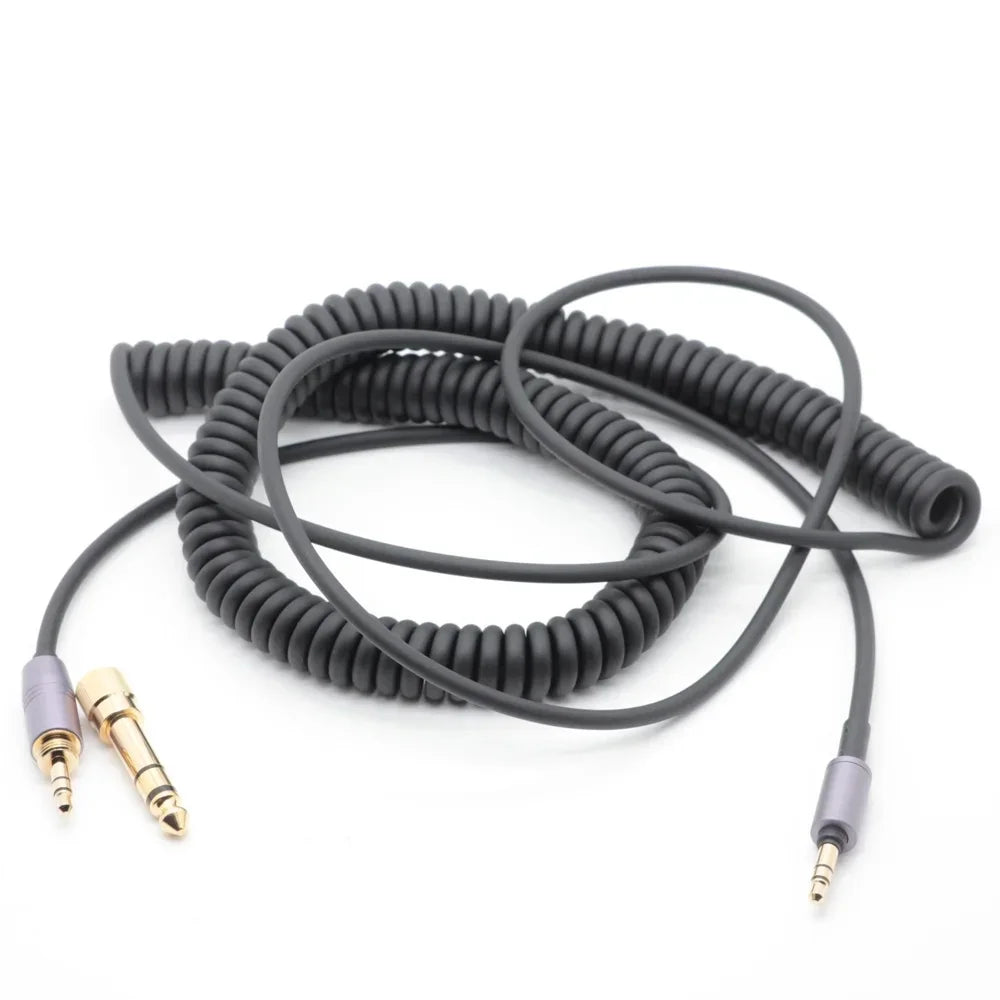 POYATU Spring Relief Coiled Headphone Cable for Philips Fidelio X2HR L2 SHP9600 SHP9500 SHP9500S and other Headphones