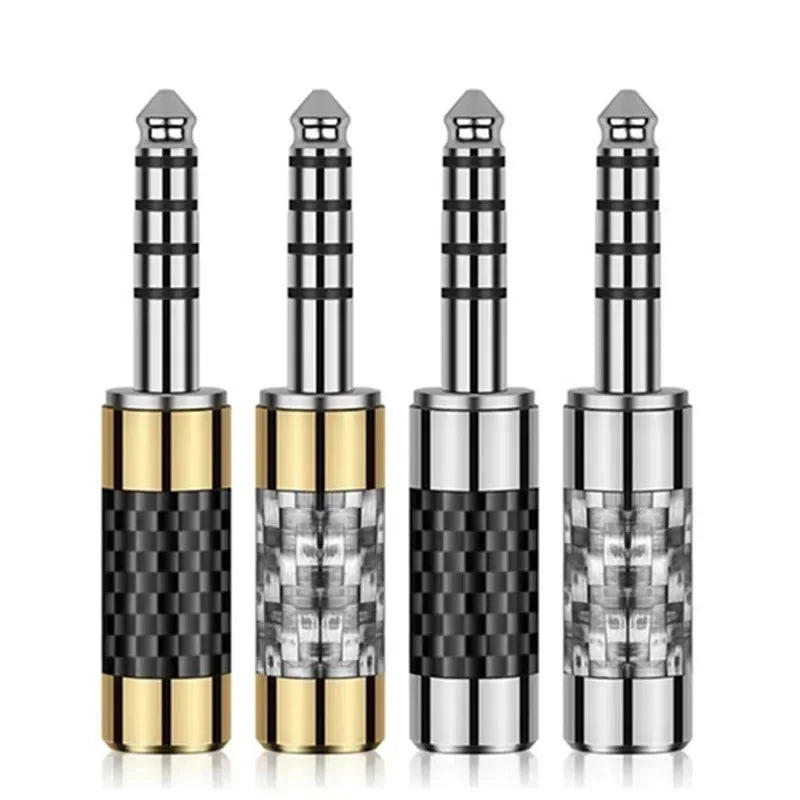 Jack 4.4mm Connector Balanced Interface Speaker Terminal Copper Male Plug Audio Conector DIY Headphones Cable Gold Rhodium