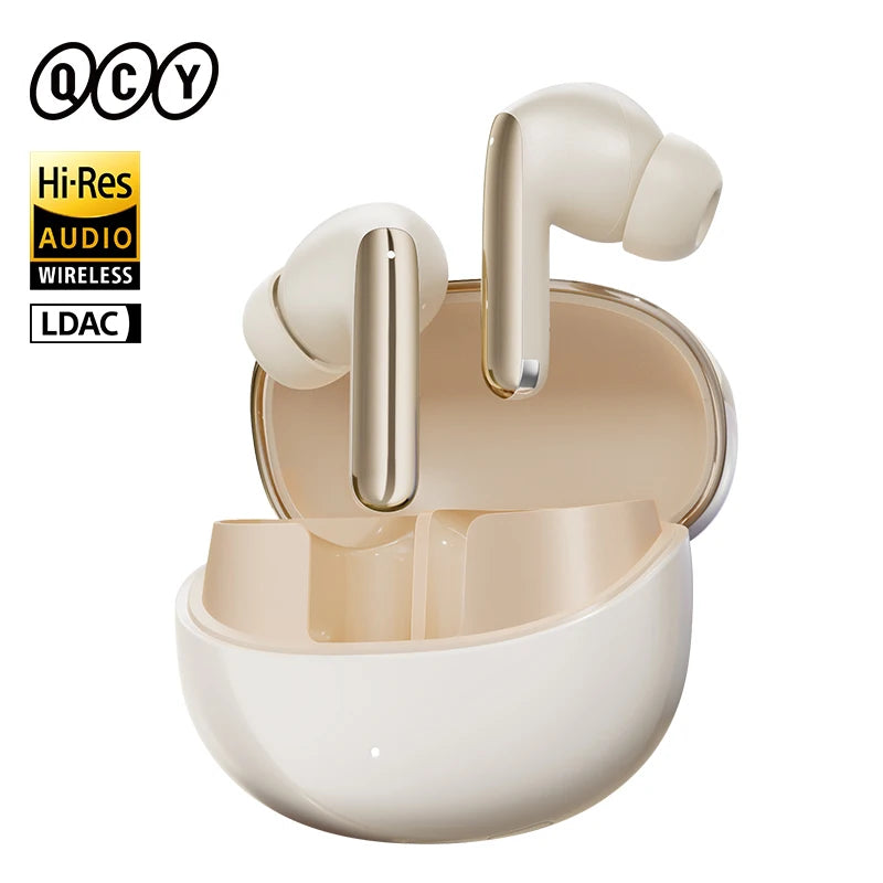 QCY MeloBuds Pro ANC TWS Earphones - 46dB Hybrid ANC Hi-Res LDAC Earbuds 6 Mic Headphones in-Ear Detection