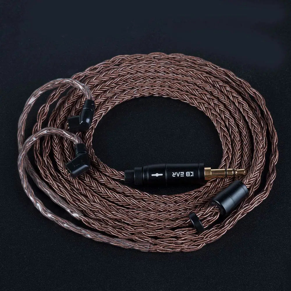 KBEAR 16 Core Pure Copper Earphone Cable 2PIN/MMCX/QDC Earbuds For KZ EDX ZSN PRO BLON BL-03 KBEAR KS1 Headphone
