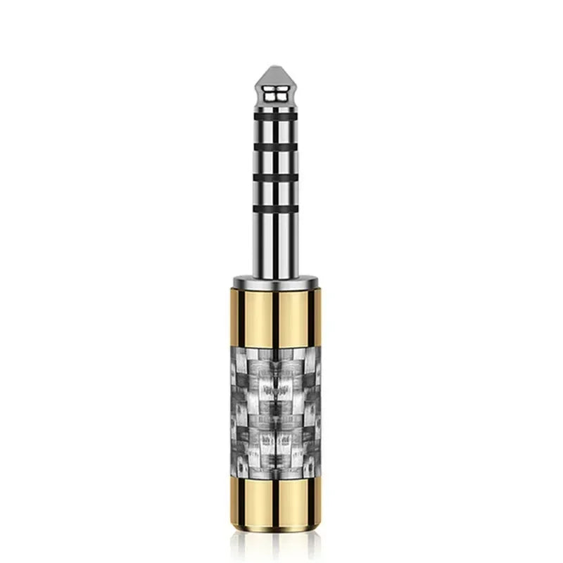 Jack 4.4mm Connector Balanced Interface Speaker Terminal Copper Male Plug Audio Conector DIY Headphones Cable Gold Rhodium