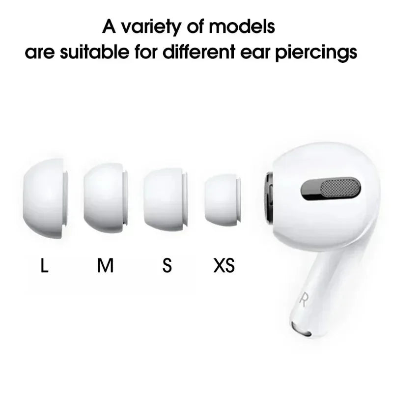 Replacement Ear Tips for AirPods Pro Generation 1 and 2 (Soft Liquid Silicone
