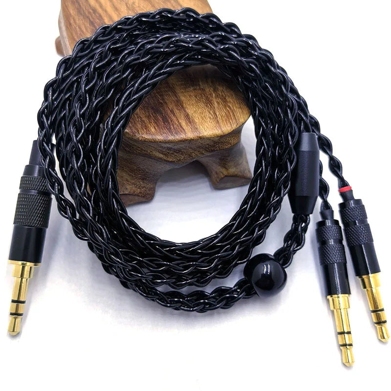8 Core HE400SE Cable 3.5/2.5/4.4mm Plug to 2* 3.5mm plug  for Hifiman SUNDARA Ananda HE400SE Denon AH-D600 SONY MDR Z1R ...
