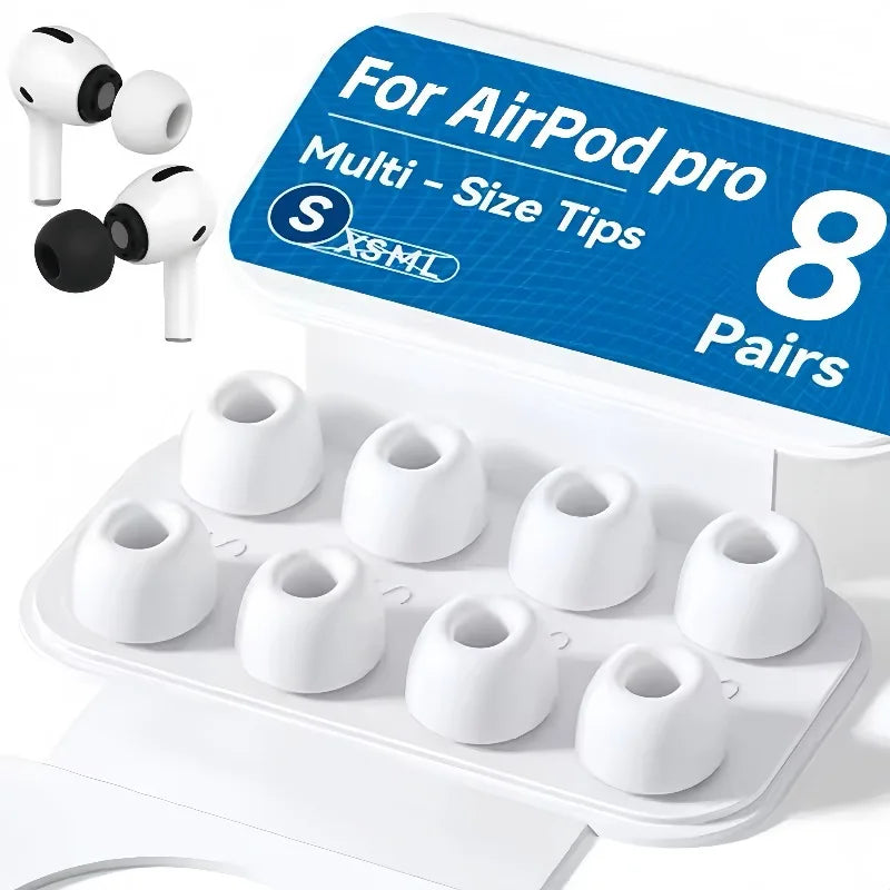Replacement Ear Tips for AirPods Pro Generation 1 and 2 (Soft Liquid Silicone