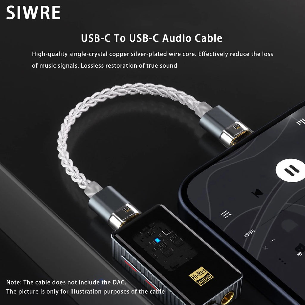 SIWRE OT1 USB-C To USB-C Audio Cable