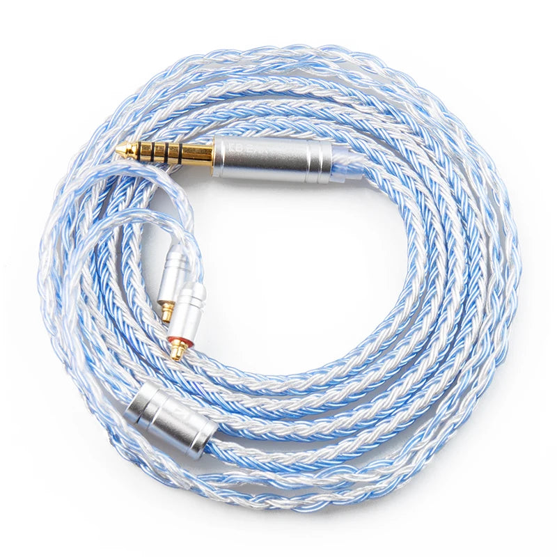 KBEAR ST16 16 Cores 5N single crystal copper silver-plated upgrade wire 1.2M MMCX/2PIN/QDC (gold plating process)