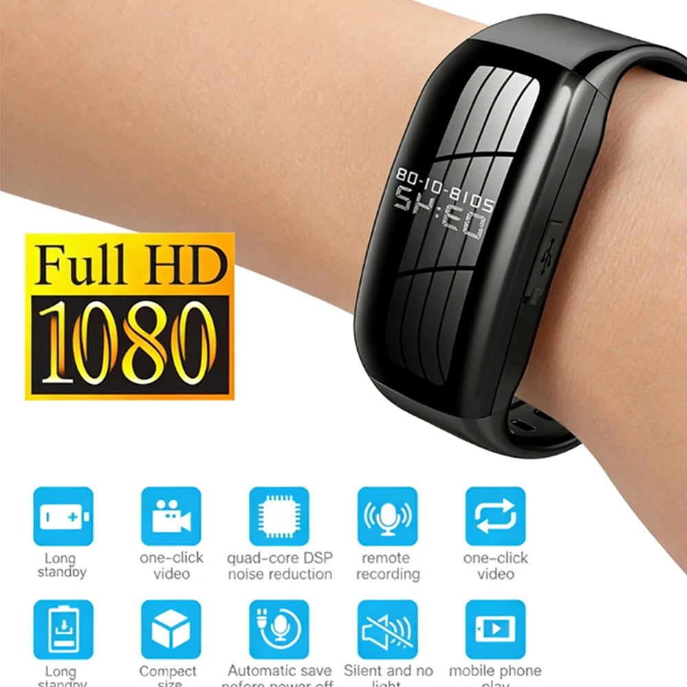 Camera Watch Audio Video Recording, wristband
