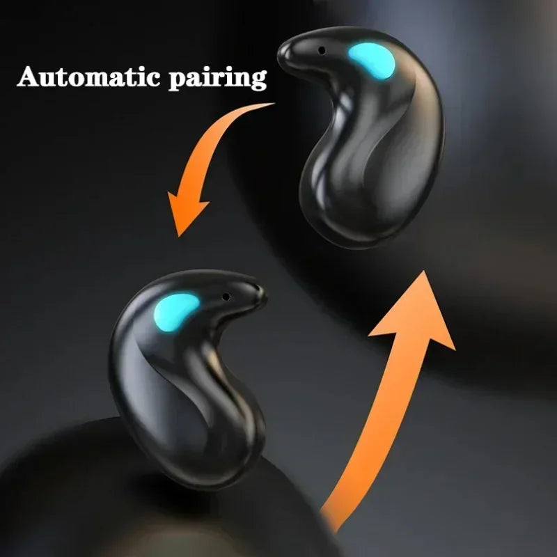 NEW X55 Earphone Stereo Hidden Headsets with Mic HD Call Waterproof Sleeping Earbuds Wireless Mini Headphones TWS Bluetooth