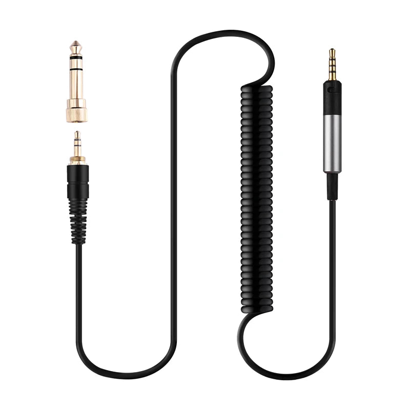 For Sennheiser Audio Technica HD598 HD2.30 HD560S HD599 HD400PRO M40X M50X 6.5mm Large Plug to 2.5mm Spring Headphone Cable