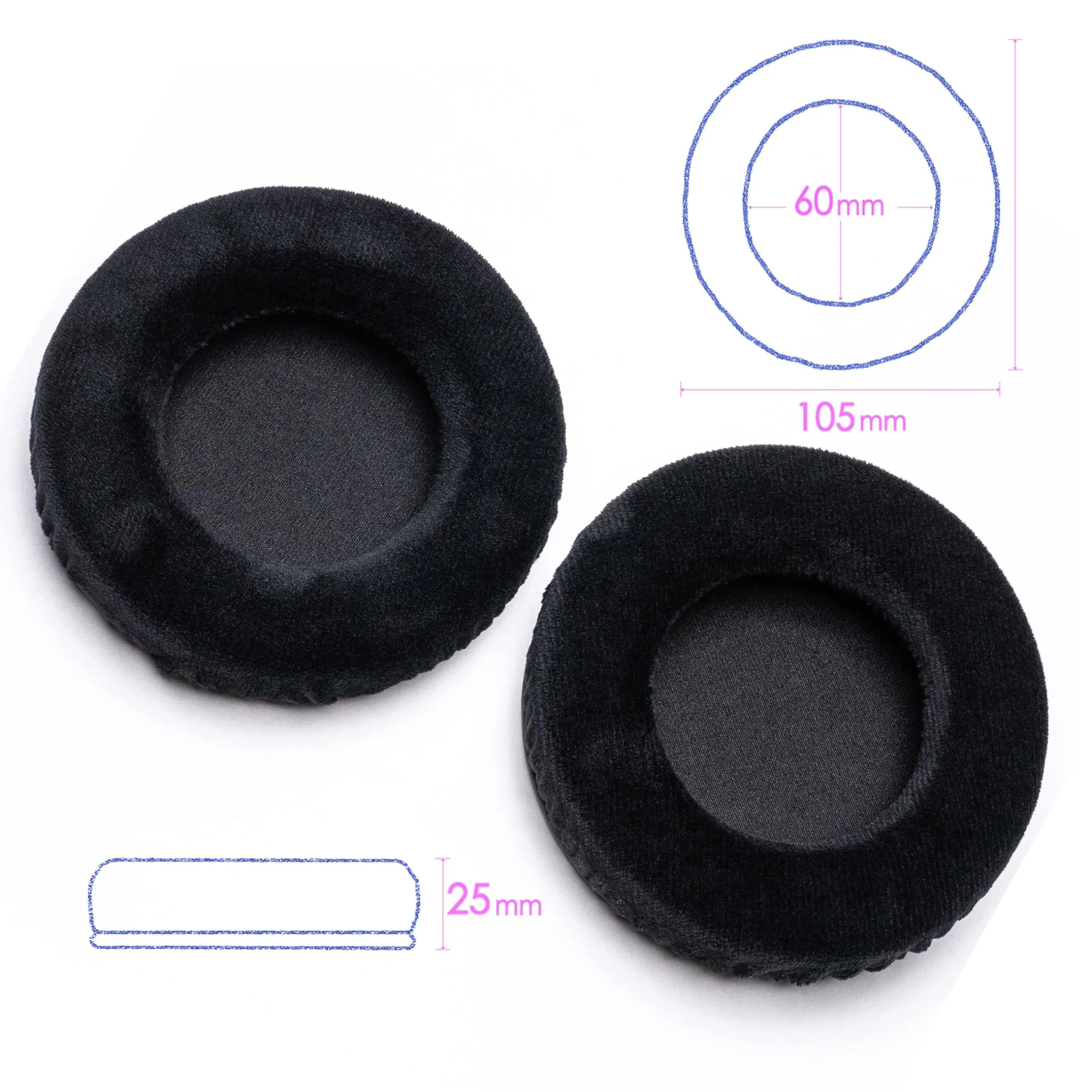Velour Ear Pads Wool Headband Refresher Kit For Hifiman SUNDARA HE400, 400SE, 400I, 400S, HE560, 560I, HE500