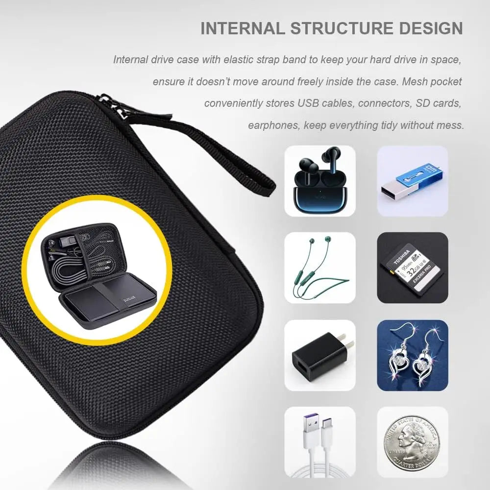 Storage Organizer Shockproof Carry Pouch