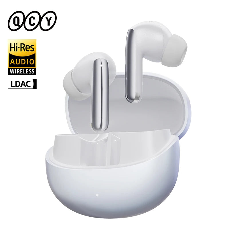 QCY MeloBuds Pro ANC TWS Earphones - 46dB Hybrid ANC Hi-Res LDAC Earbuds 6 Mic Headphones in-Ear Detection