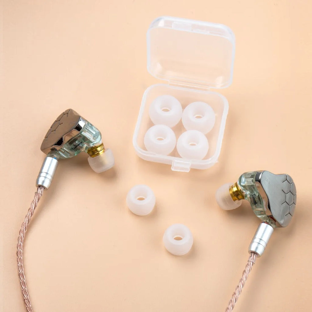 KBEAR Coffee Eartips Wired Headphones Silicone ear tips Skin-safe Ergonomic design for KB02 KB03 Rosefinch