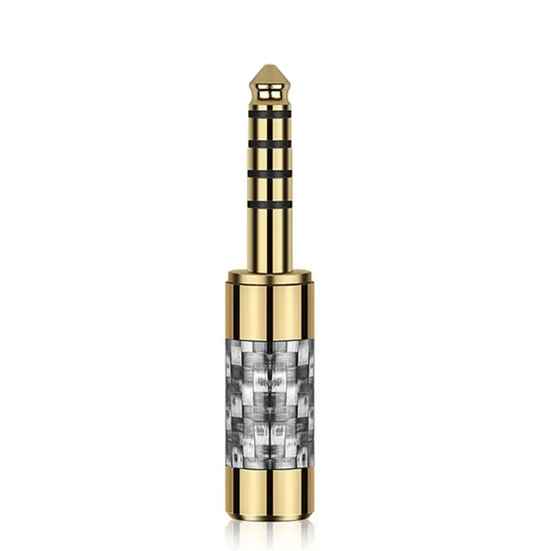 Jack 4.4mm Connector Balanced Interface Speaker Terminal Copper Male Plug Audio Conector DIY Headphones Cable Gold Rhodium