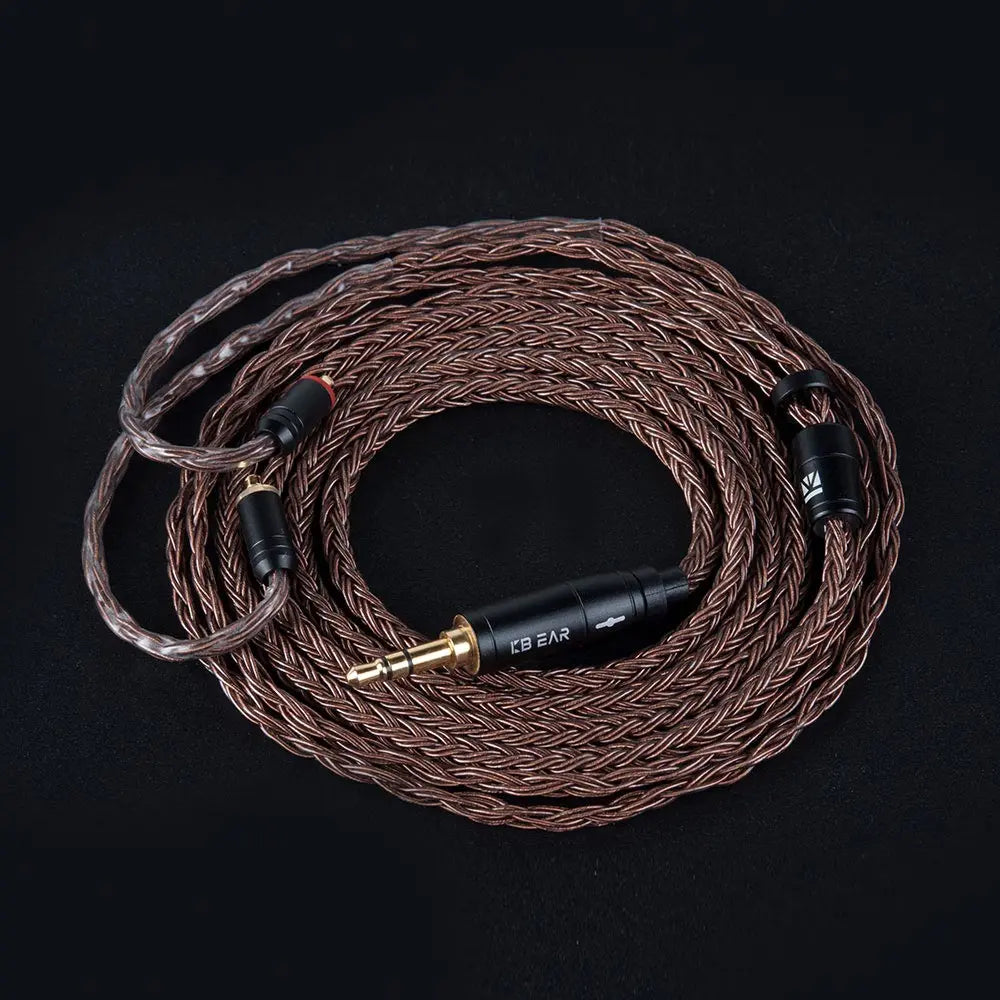 KBEAR 16 Core Pure Copper Earphone Cable 2PIN/MMCX/QDC Earbuds For KZ EDX ZSN PRO BLON BL-03 KBEAR KS1 Headphone