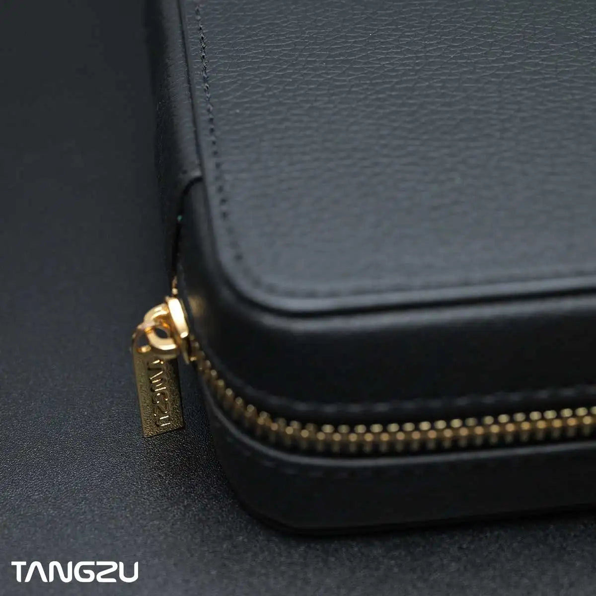 TANGZU Premium Leather Earphone Case - Versatile Pouch for Earphones and Accessories