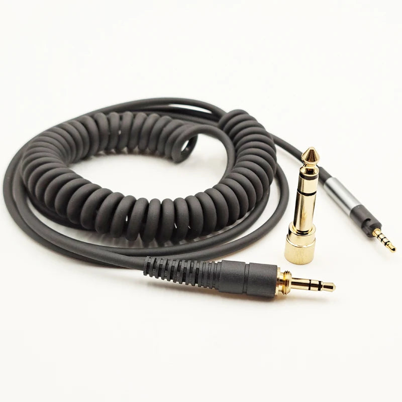 For Sennheiser Audio Technica HD598 HD2.30 HD560S HD599 HD400PRO M40X M50X 6.5mm Large Plug to 2.5mm Spring Headphone Cable