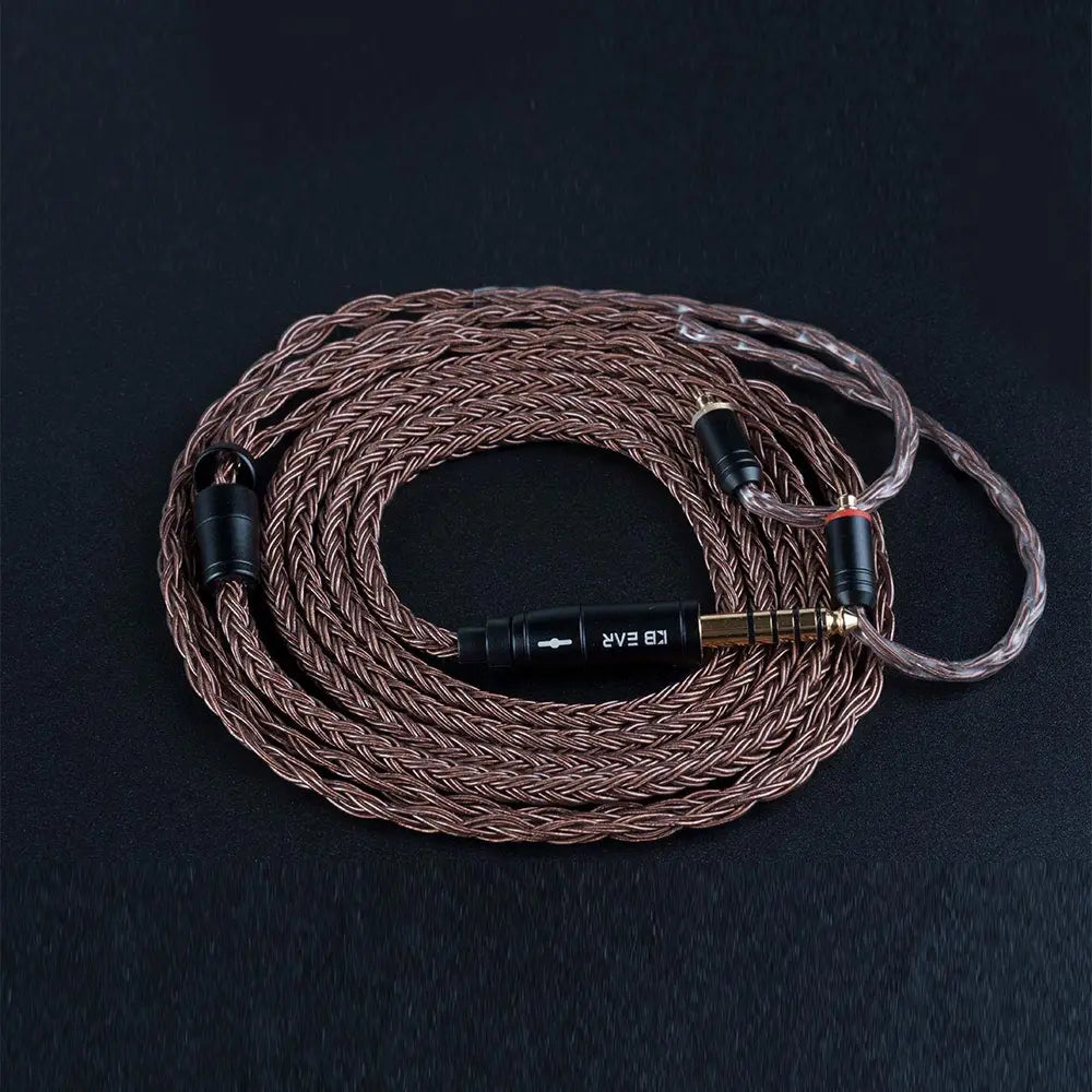 KBEAR 16 Core Pure Copper Earphone Cable 2PIN/MMCX/QDC Earbuds For KZ EDX ZSN PRO BLON BL-03 KBEAR KS1 Headphone