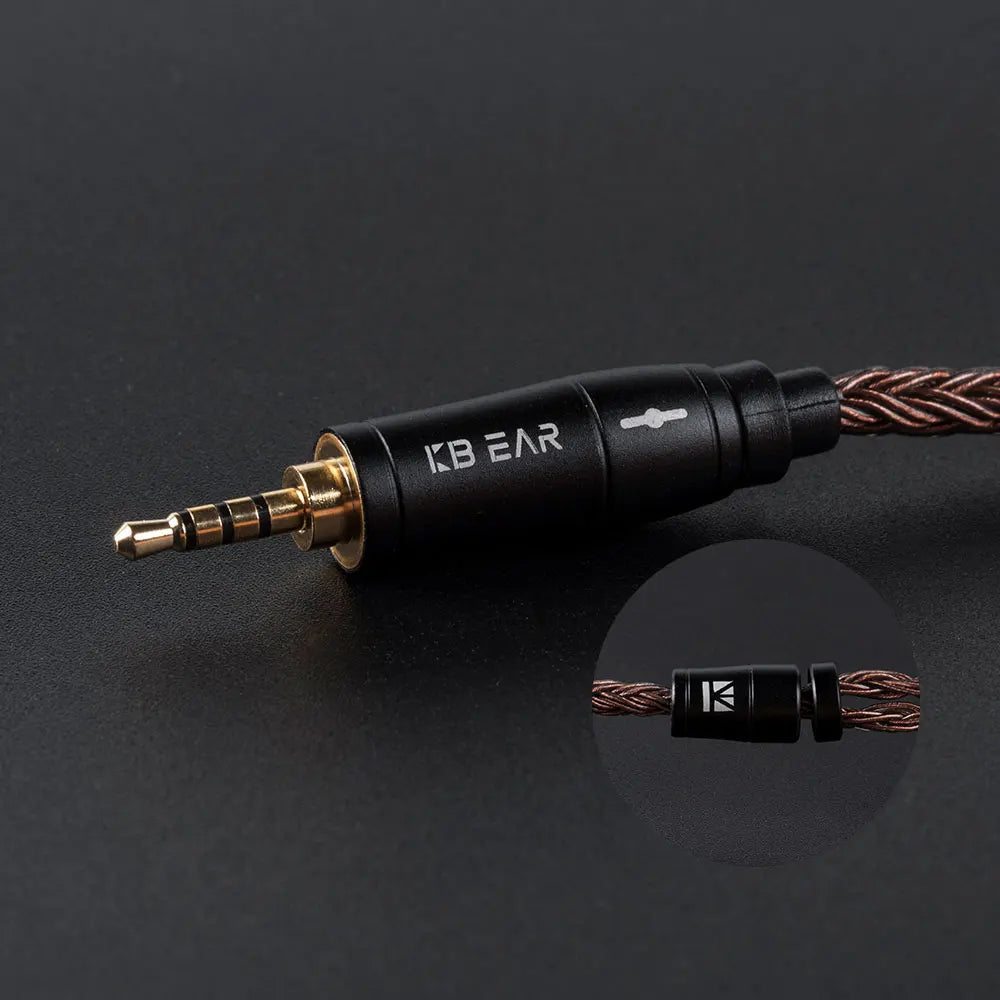 KBEAR 16 Core Pure Copper Earphone Cable 2PIN/MMCX/QDC Earbuds For KZ EDX ZSN PRO BLON BL-03 KBEAR KS1 Headphone