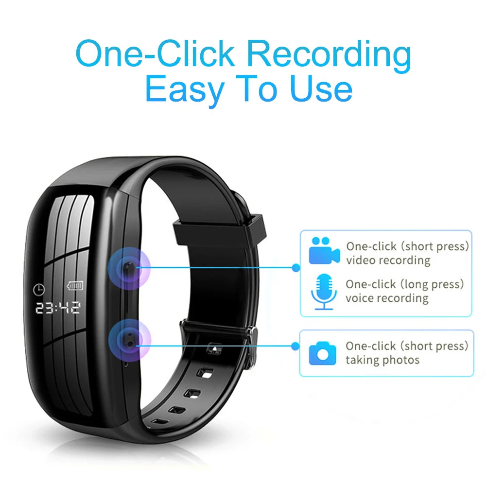 Camera Watch Audio Video Recording, wristband