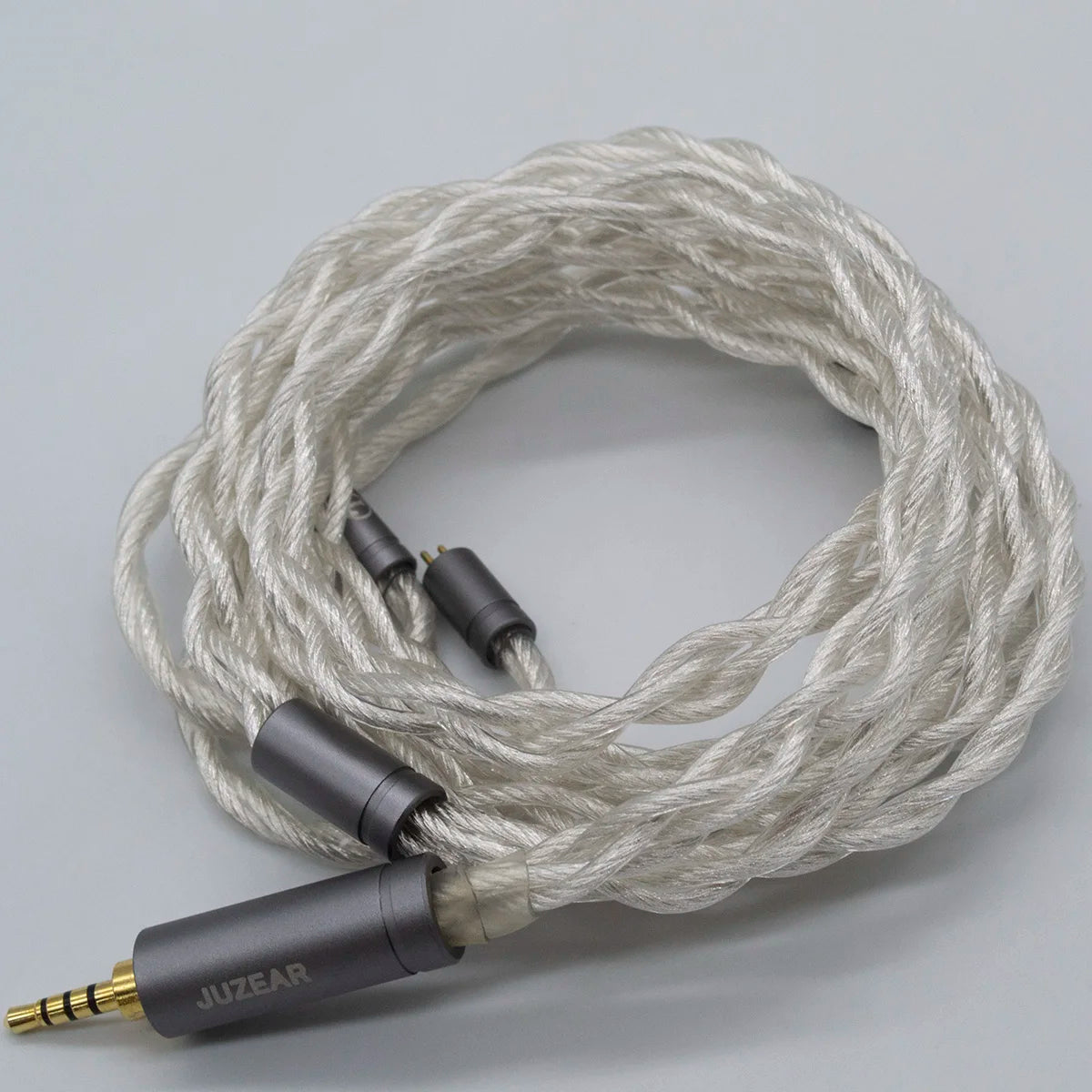 JUZEAR Limpid IEM Cable 4 Core 18 Awg 6N OFC Copper Silver Plated 2.5 3.5 4.4mm Gold Plated Plugs 2Pin Earphone Upgrade Cables