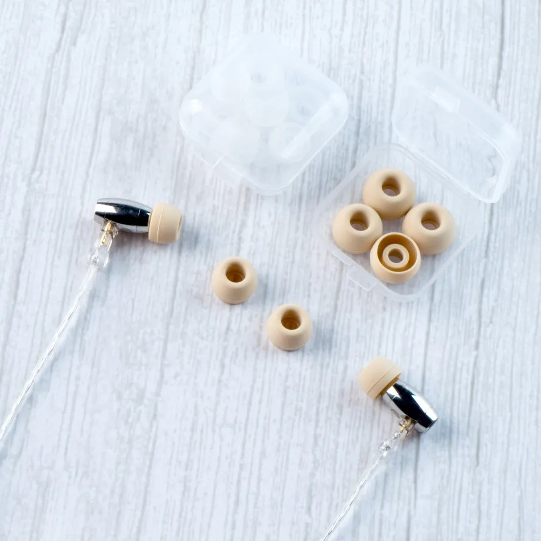 KBEAR Coffee Eartips Wired Headphones Silicone ear tips Skin-safe Ergonomic design for KB02 KB03 Rosefinch