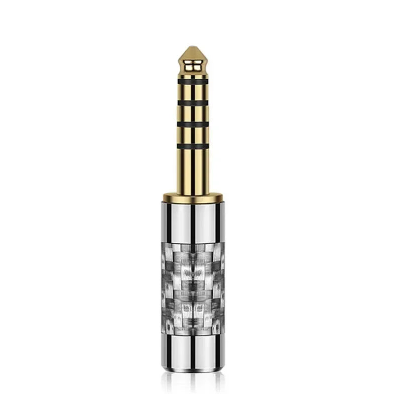 Jack 4.4mm Connector Balanced Interface Speaker Terminal Copper Male Plug Audio Conector DIY Headphones Cable Gold Rhodium