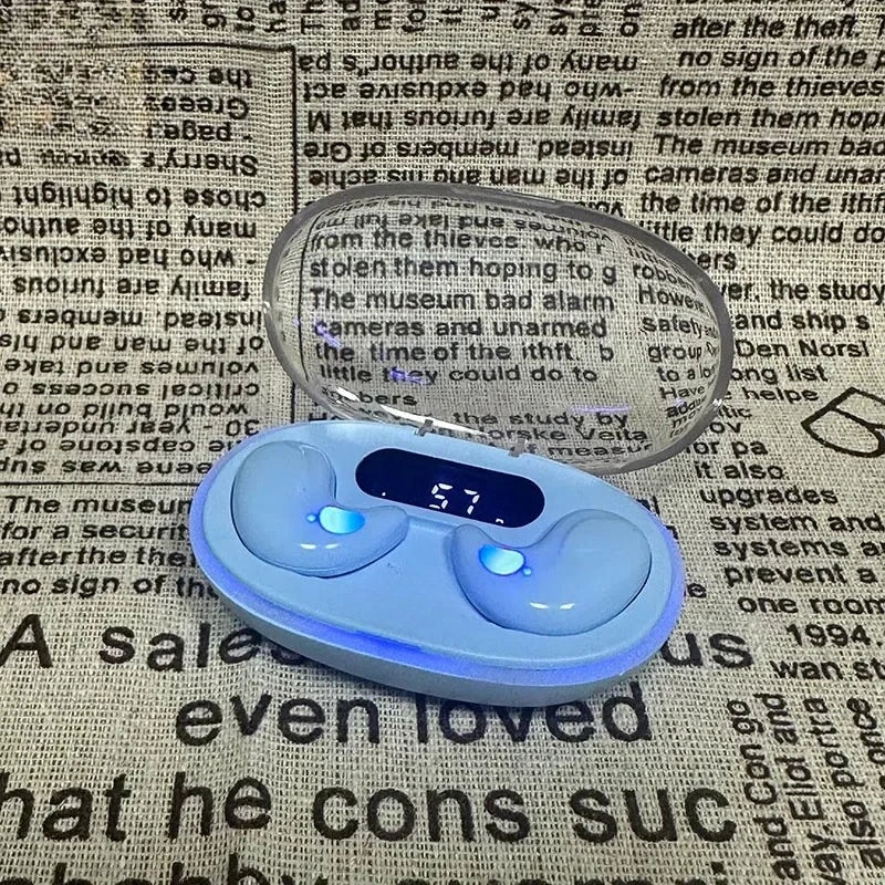 NEW X55 Earphone Stereo Hidden Headsets with Mic HD Call Waterproof Sleeping Earbuds Wireless Mini Headphones TWS Bluetooth