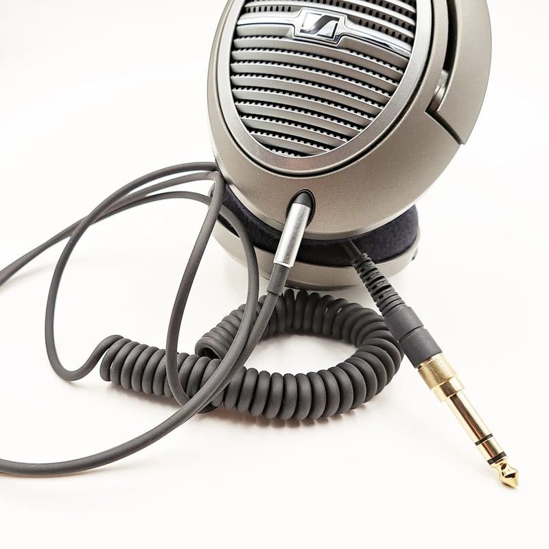 For Sennheiser Audio Technica HD598 HD2.30 HD560S HD599 HD400PRO M40X M50X 6.5mm Large Plug to 2.5mm Spring Headphone Cable