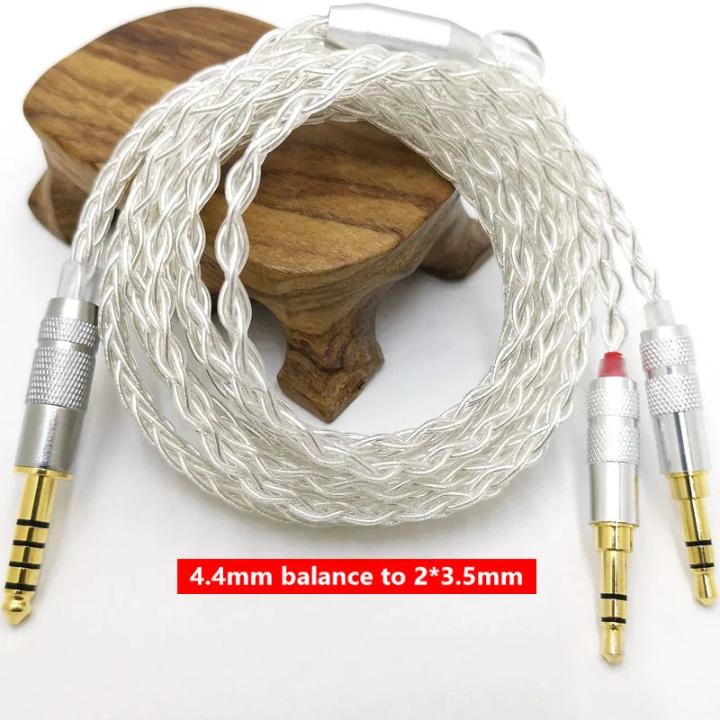 8 Core HE400SE Cable 3.5/2.5/4.4mm Plug to 2* 3.5mm plug  for Hifiman SUNDARA Ananda HE400SE Denon AH-D600 SONY MDR Z1R ...