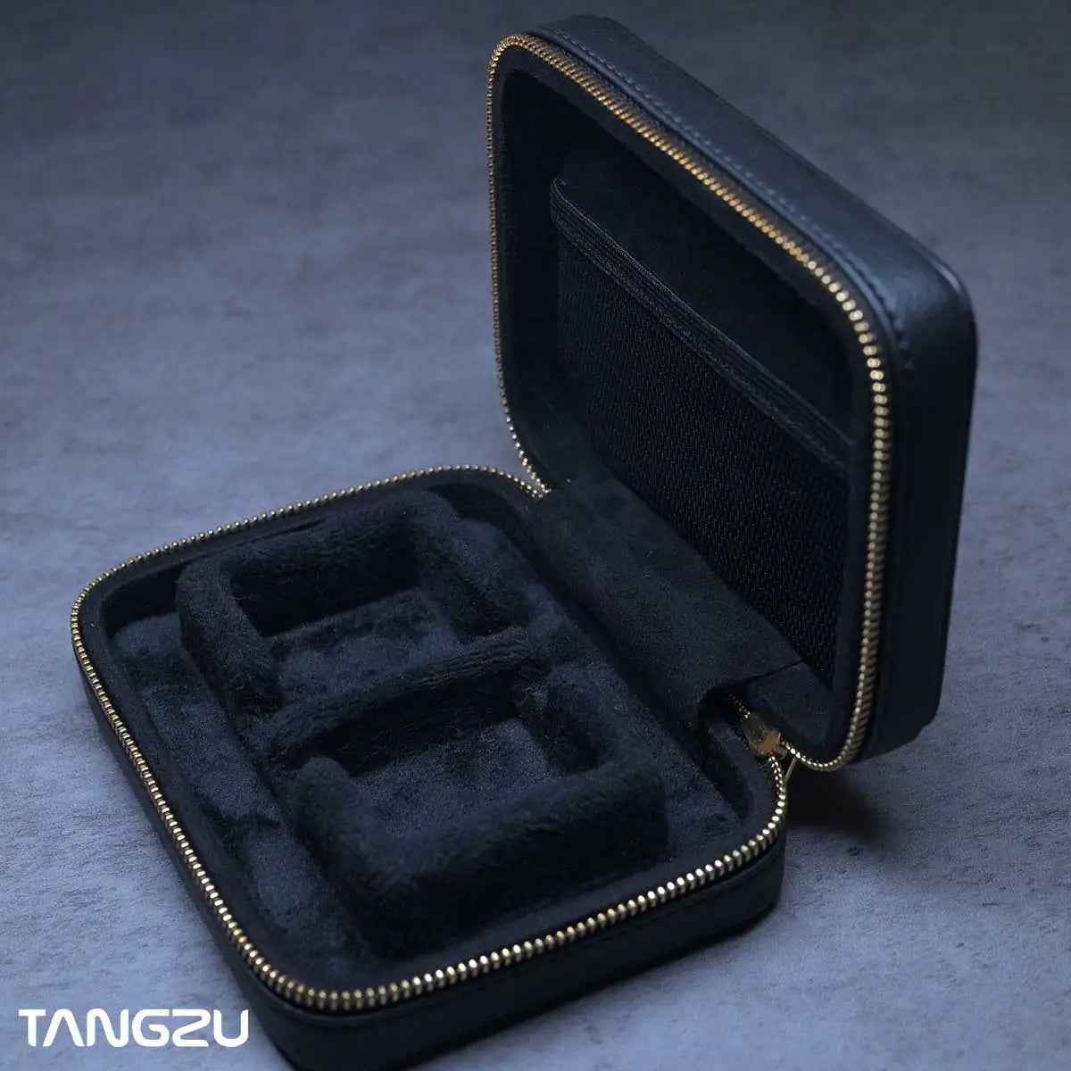 TANGZU Premium Leather Earphone Case - Versatile Pouch for Earphones and Accessories