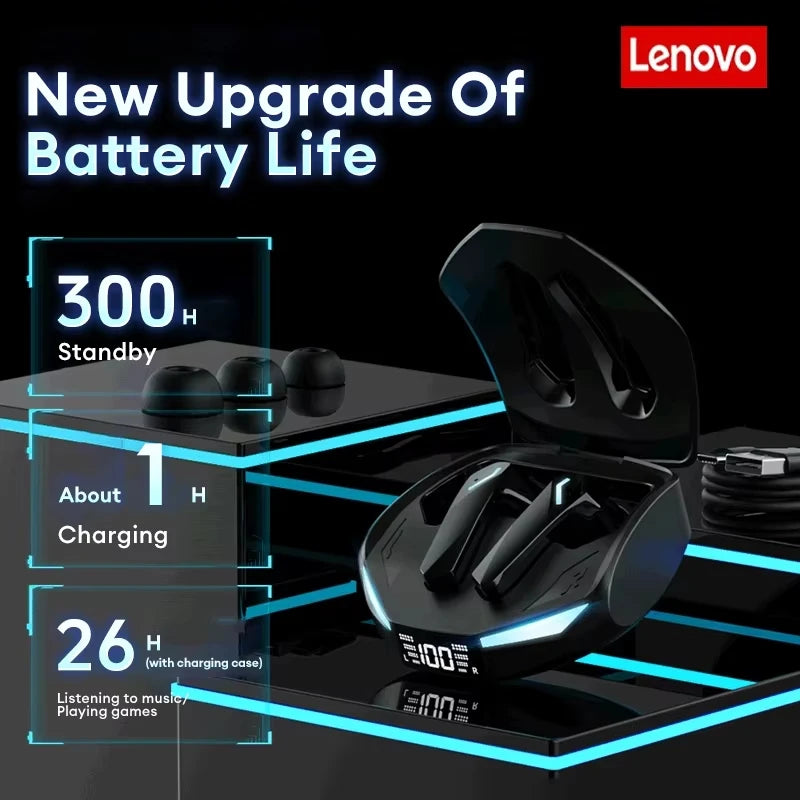 Lenovo XT53 TWS - LED Display Waterproof Low Latency Gaming Earbuds