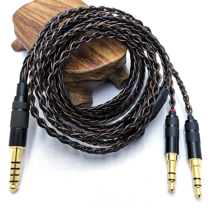 8 Core HE400SE Cable 3.5/2.5/4.4mm Plug to 2* 3.5mm plug  for Hifiman SUNDARA Ananda HE400SE Denon AH-D600 SONY MDR Z1R ...