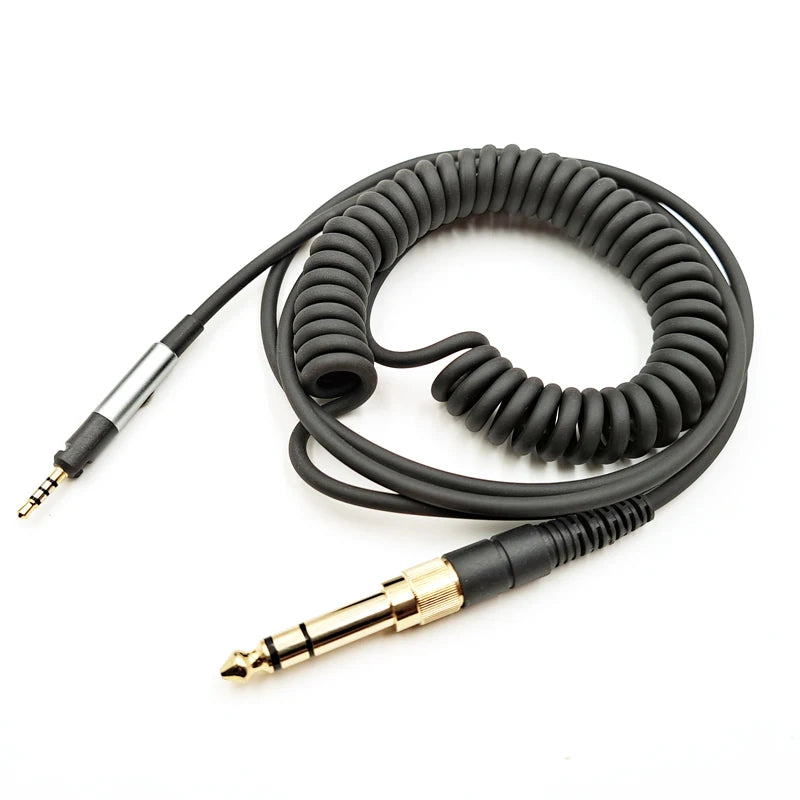For Sennheiser Audio Technica HD598 HD2.30 HD560S HD599 HD400PRO M40X M50X 6.5mm Large Plug to 2.5mm Spring Headphone Cable