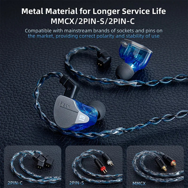 KBEAR ST12 8-strand 4N OFC silver-plated Upgraded Cable 3.5MM/4.4MM plug Earphone Cable HiFi music Audio Cable for iems