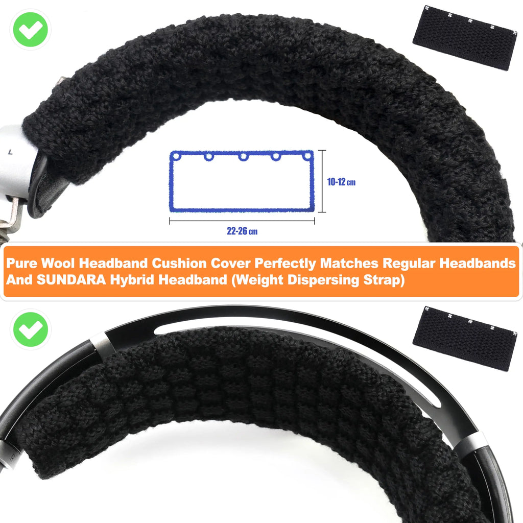 Velour Ear Pads Wool Headband Refresher Kit For Hifiman SUNDARA HE400, 400SE, 400I, 400S, HE560, 560I, HE500