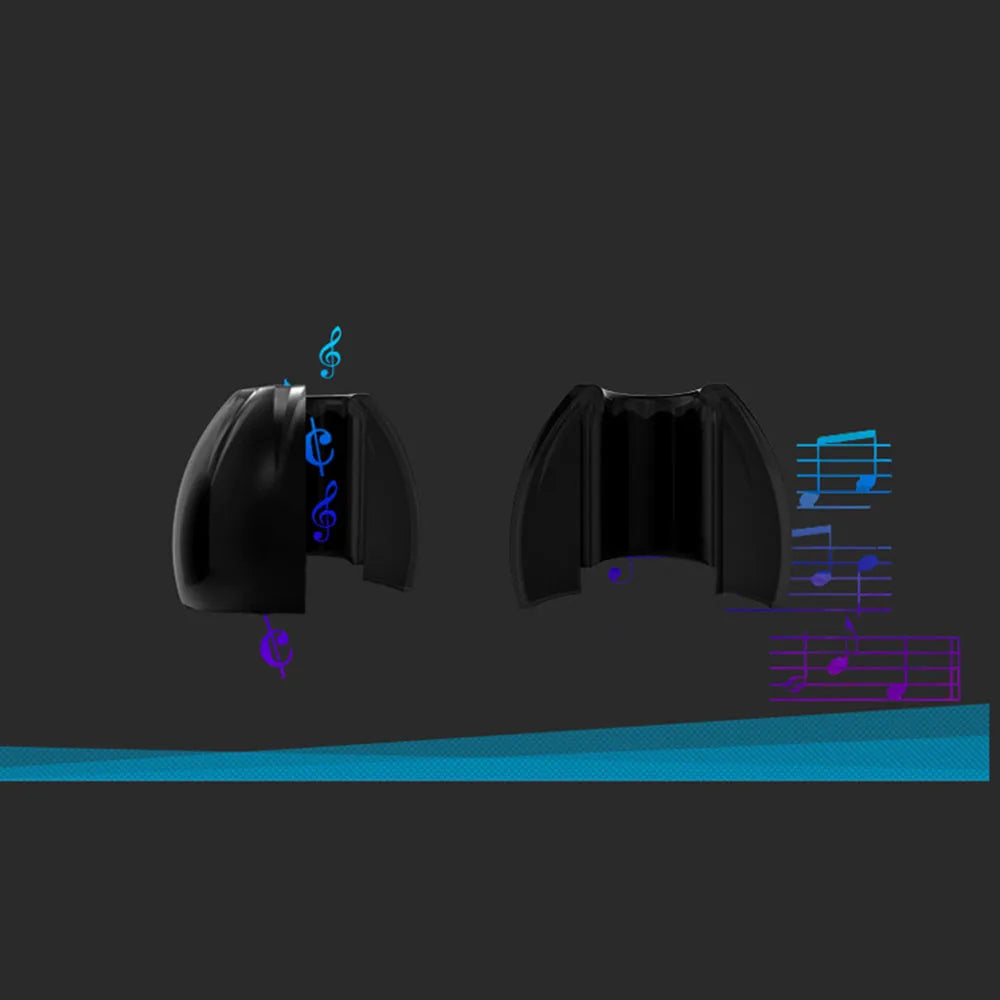 Treaded Silicone Eartips For KZ/Airdots/AKG Earphones - 3 pairs
