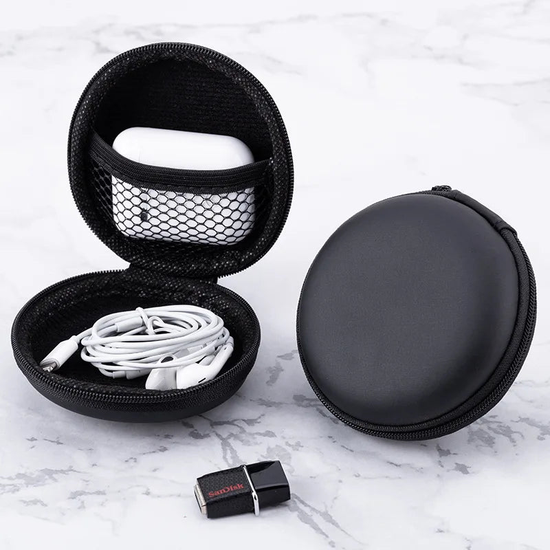 PU Mini Carrying Hard Bag Box Case For Earphone / Headphone and Accessories