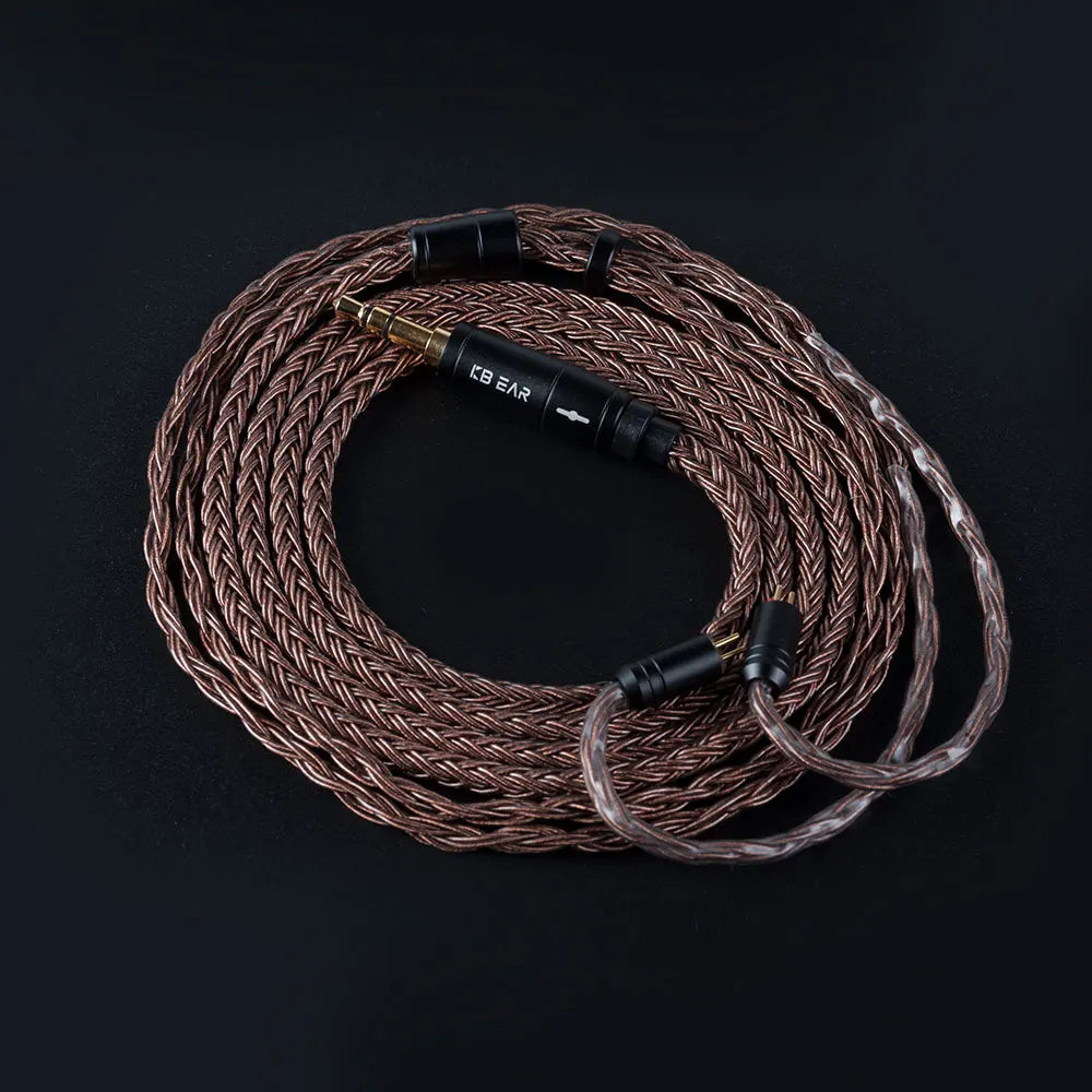 KBEAR 16 Core Pure Copper Earphone Cable 2PIN/MMCX/QDC Earbuds For KZ EDX ZSN PRO BLON BL-03 KBEAR KS1 Headphone