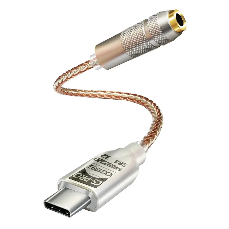 CX31993 MAX97220 Chip Type C 3.5mm AMP HiFi dongle