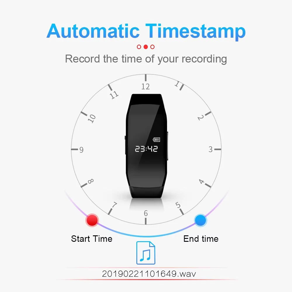 Camera Watch Audio Video Recording, wristband