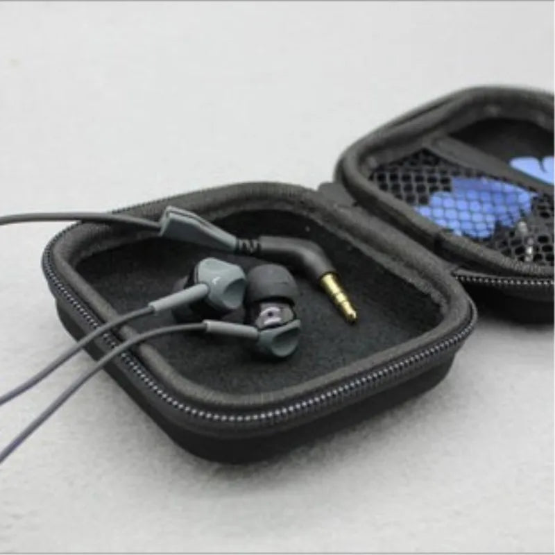 Earphones Carrying Storage Pouch - Hard Case For Accessories Memory Card USB Cable